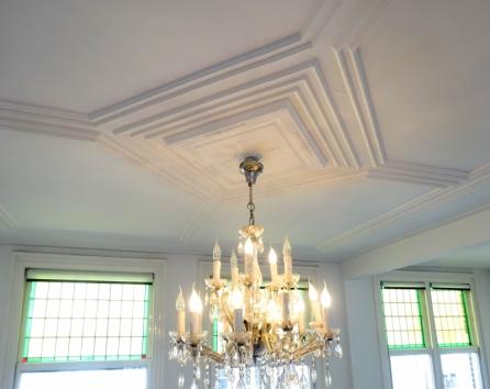 Many original features have been preserved including the ornamental ceiling trim